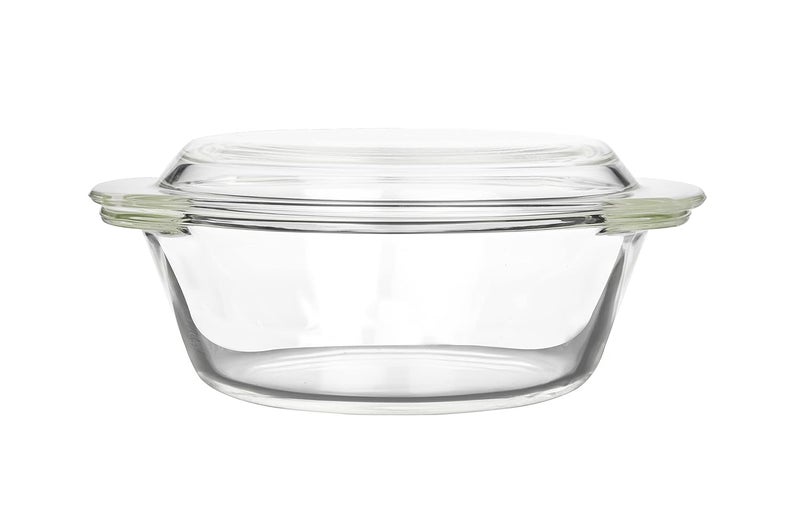 Femora Borosilicate Serving Bowl 1 Year Warranty Glass Casserole Set Glass Bowl with Lid Microwave Safe Bowl Set Dishwasher and Freezer Safe Deep Round Pack of 1700ML - Image 2