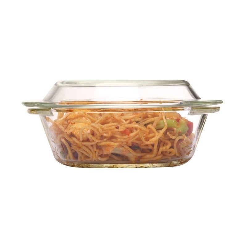 Femora Borosilicate Serving Bowl 1 Year Warranty Glass Casserole Set Glass Bowl with Lid Microwave Safe Bowl Set Dishwasher and Freezer Safe Deep Round Pack of 1700ML - Image 5