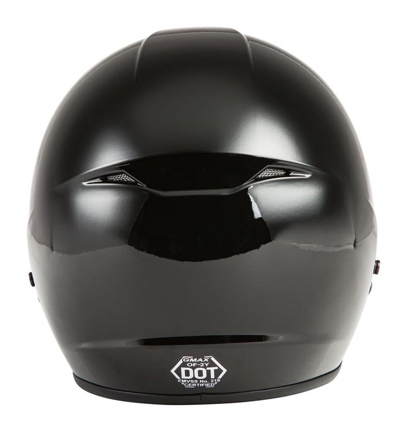 GMAX Youth OF-2Y Open Face Helmet (Black, Youth Small) - FMVSS 218 Approved - Image 2