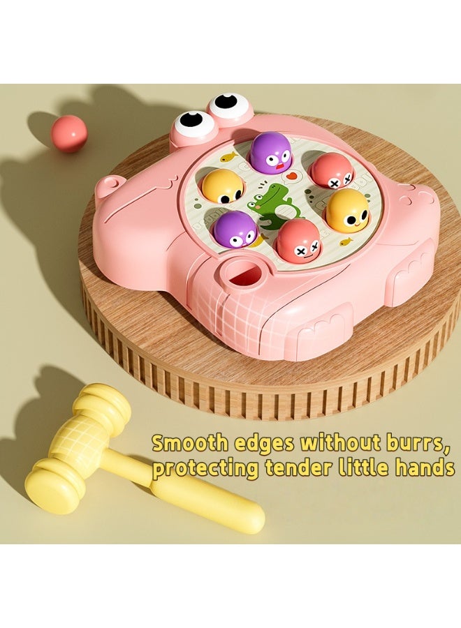 XiuWoo Whack Game Mole，Whack Game Mole for Toddlers，Whack A Mole Play Percussion Toys Preschool Toddler Toy，Interactive Educational Toy with Sound with 1 Hammers，Desktop Interactive Exercise Thinking Brain Opening Game（Pink） - Image 4