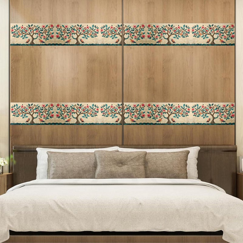 ATTRACTSO Forest Design Wall Border Sticker Waterproof Peel and Stick - 6 in X 10 Feet Self-Adhesive Durable Border Roll for Bathroom, Kitchen, Counter, Wall, Home Decoration (Design-3) - Image 2