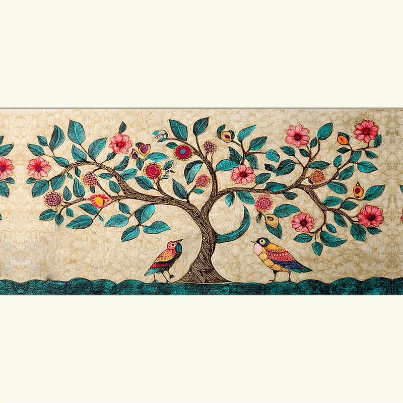 ATTRACTSO Forest Design Wall Border Sticker Waterproof Peel and Stick - 6 in X 10 Feet Self-Adhesive Durable Border Roll for Bathroom, Kitchen, Counter, Wall, Home Decoration (Design-3) - Image 1