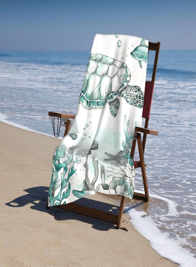 MIEPOS Sea Turtle Beach Towel,32x52in,Quick-Dry Sand-Free Ocean Bath Towels,Microfiber Lightweight for Travel Pool Yoga Beach Outdoor Activities Decor Accessories Gifts (Beach Sea 02) - Image 4