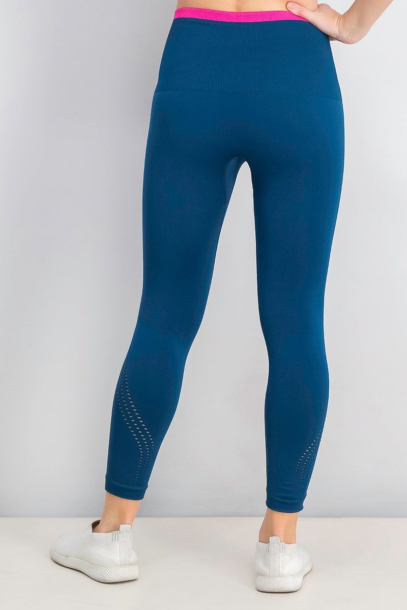 Tchibo Women Sportswear Fit Training Leggings, Teal - Image 3