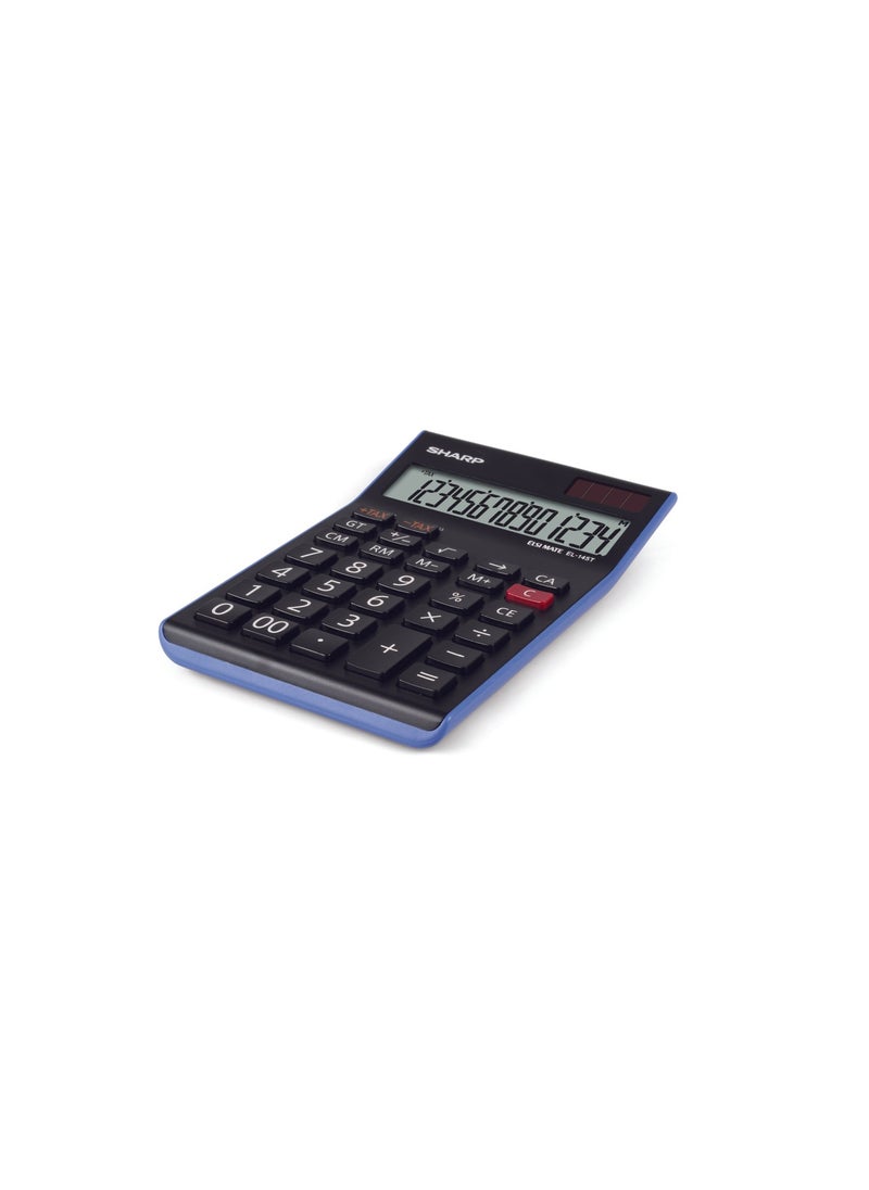 SHARP - EL-145TBL 14 Digit Desktop Calculator - Image 1