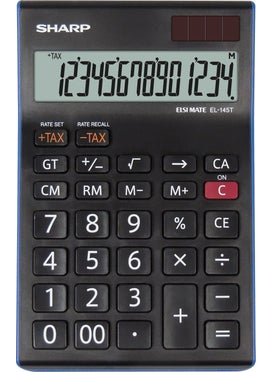 SHARP EL-145TBL 14 Digit Desktop Calculator  - Image 1