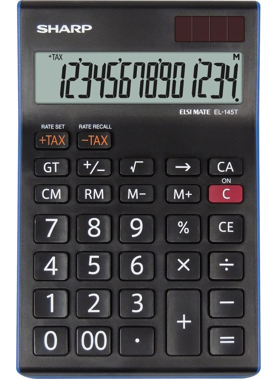 SHARP - EL-145TBL 14 Digit Desktop Calculator - Image 1