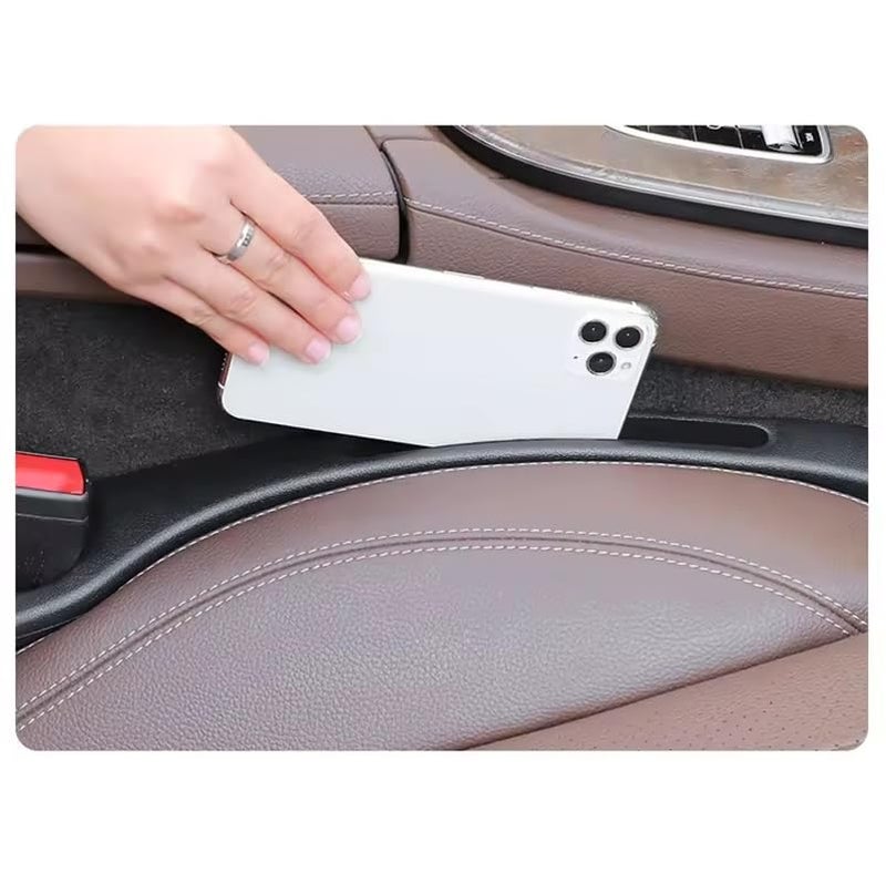 AutoBizarre 2 in 1 Car Gap Cushion Center Console Gap Filler Seat Pad Seat Side Cushion Organizer with Mobile Holder - Set of 2 pcs - Image 3