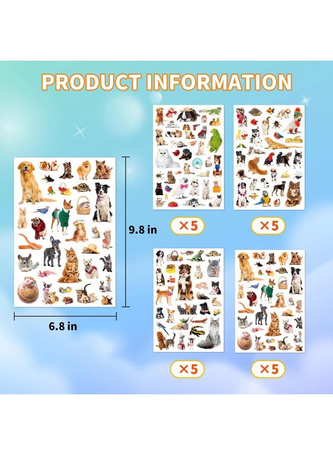 Pet Animals Stickers 660 Count Dog Cat Animal Pet Rabbit Parrot Fish Stickers Party Favors Gifts Stickers Decor for Scrapbook Calendar Planner Gift Wrap Decor (Pet) - Image 4