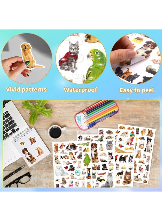 Pet Animals Stickers 660 Count Dog Cat Animal Pet Rabbit Parrot Fish Stickers Party Favors Gifts Stickers Decor for Scrapbook Calendar Planner Gift Wrap Decor (Pet) - Image 3