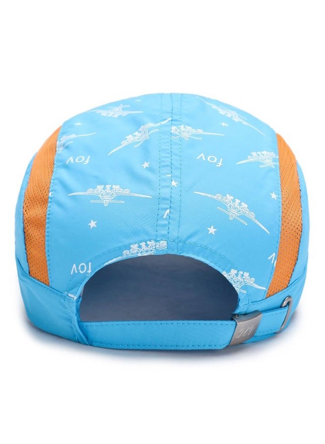 Home Prefer Kids Boys Lightweight Quick Drying Sun Hat Outdoor Sports UV Protection Caps Mesh Side Ball Cap Lake Blue - Image 3