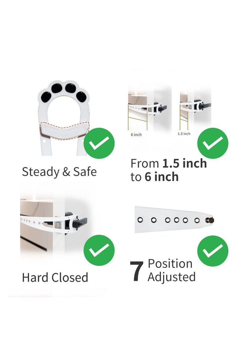 سيوسي مزلاج باب القطط من سيوسي وسدادة باب القطط. حزام باب قابل للتعديل للقطط مقاوم للكلاب ويبقي الكلب خارج صندوق الفضلات ومغذي القطط. بديل أبسط لبوابة الحيوانات الأليفة والقطط (7 أحجام قابلة للتعديل) - Image 3