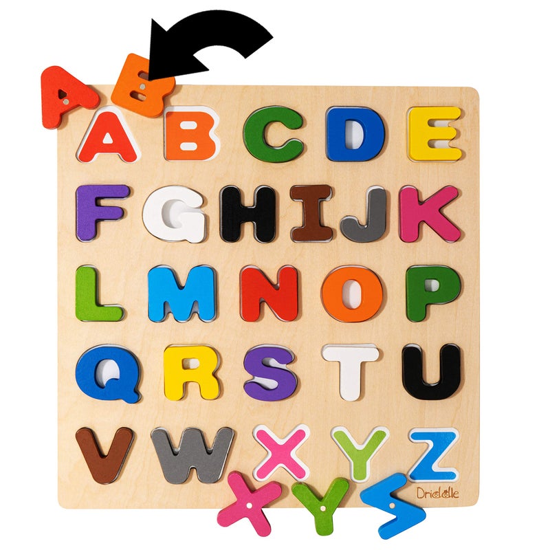 Driddle Magnetic Wooden Educational ABC Puzzle  Learn Alphabet  Color Recognition Toy  Toddler Preschool Game  Kids Montessori Education - Image 2