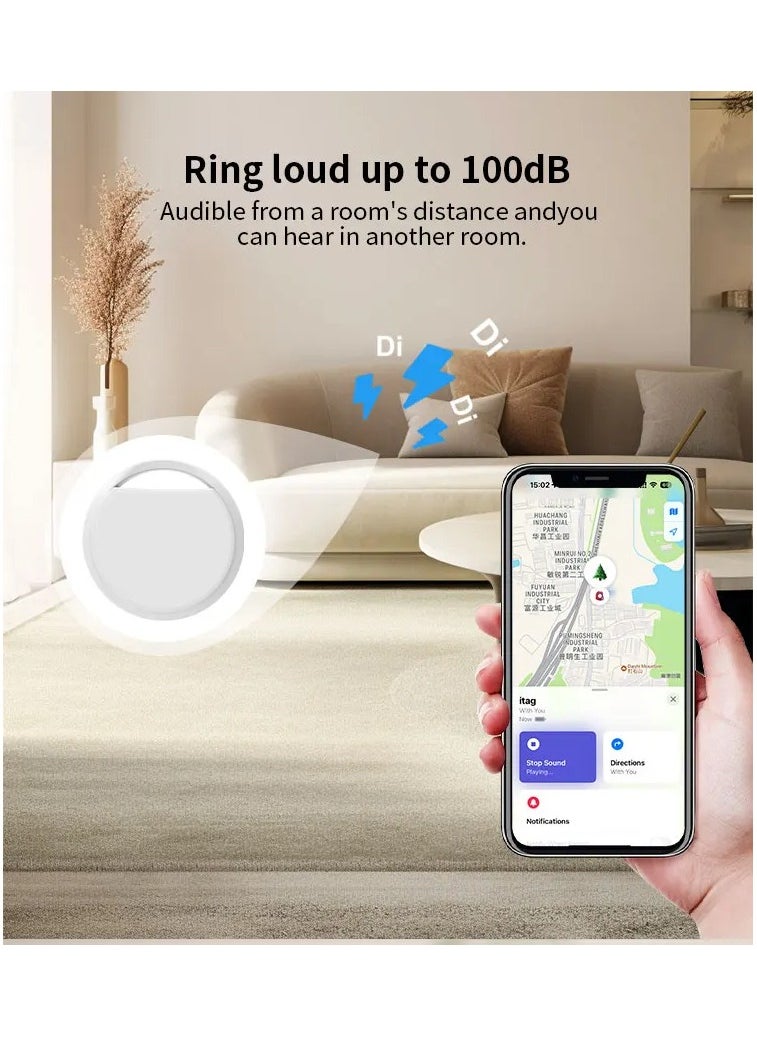 UanTii - Smart Finder Bluetooth Tacker Smart AirTag Anti Lose Reminder key Finder Works with IOS Find My App (White-1pcs) - Image 1