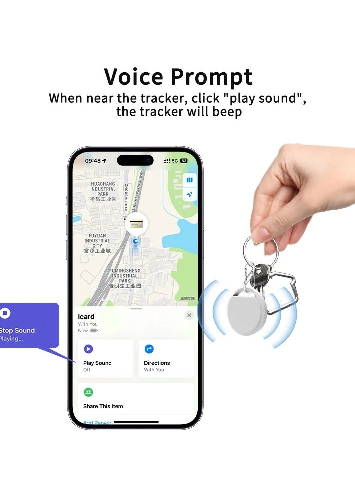 UanTii - Smart Finder Bluetooth Tacker Smart AirTag Anti Lose Reminder key Finder Works with IOS Find My App (White-1pcs) - Image 1