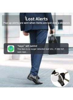 UanTii Smart Finder Bluetooth Tacker Smart AirTag Anti Lose Reminder key Finder Works with IOS Find My App (White-1pcs)  - Image 5