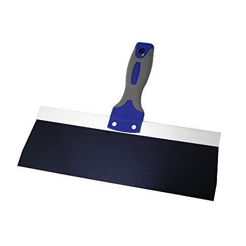 Warner Manufacturing Warner 12" ProGrip Blue Steel Drywall Taping Knife, Soft Grip Handle, 10873 - Image 1