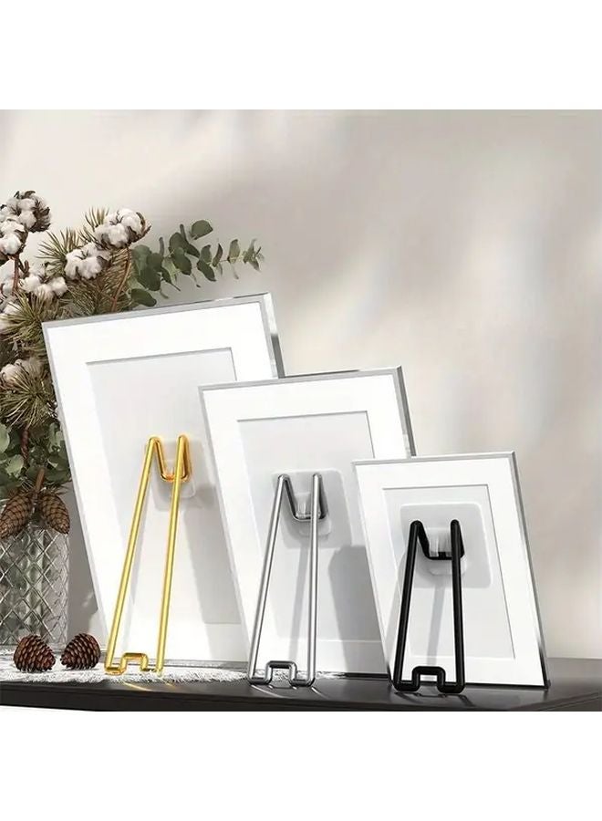 6 قطع حوامل ألبوم صور من الفولاذ المقاوم للصدأ ثقيلة الوزن، قابلة لتعديل الارتفاع، مع نظام قفل مشبك آمن - Image 3