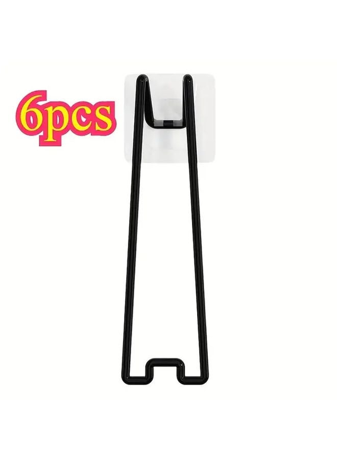 6 قطع حوامل ألبوم صور من الفولاذ المقاوم للصدأ ثقيلة الوزن، قابلة لتعديل الارتفاع، مع نظام قفل مشبك آمن - Image 1