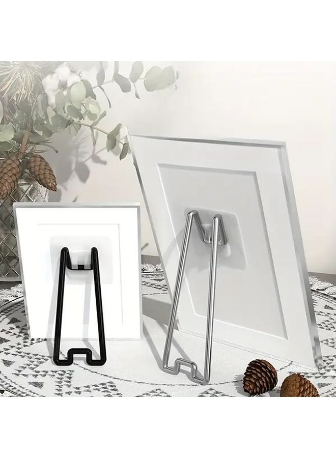 6 قطع حوامل ألبوم صور من الفولاذ المقاوم للصدأ ثقيلة الوزن، قابلة لتعديل الارتفاع، مع نظام قفل مشبك آمن - Image 2