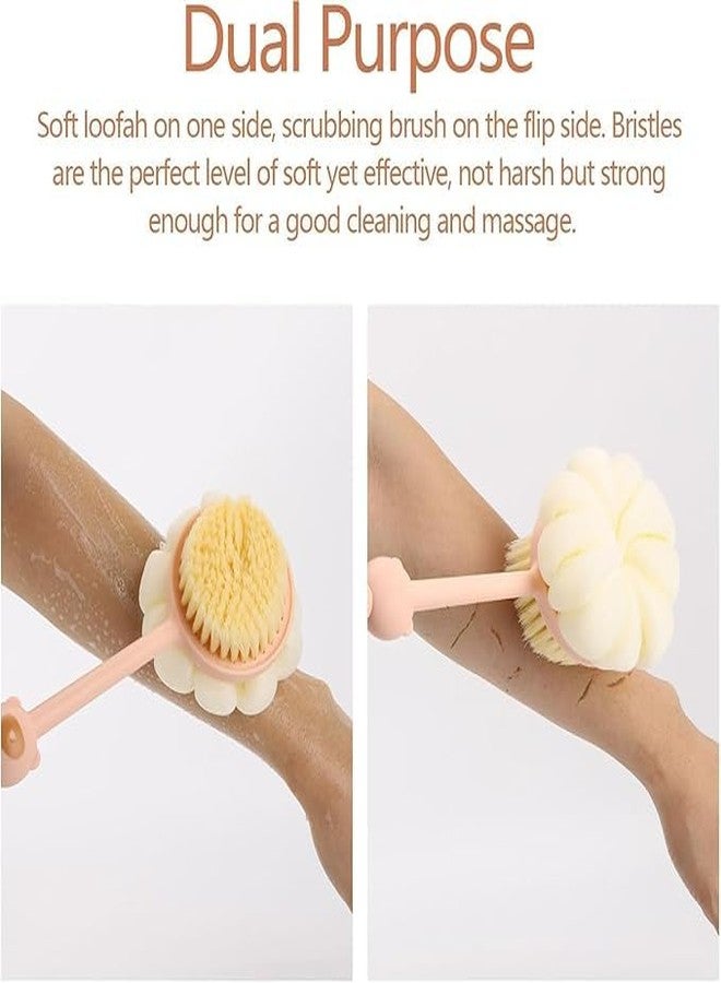 MLSALES 2-in-1 Body Bathing Brush & Silicone Scrubber | Soft Bristle & Loofah Back Scrubber for Exfoliating & Cleansing | Dead Skin Remover | Natural, Soft Bristles | Massage Bristles Suitable for Men and Women(Multicolor) - Image 3