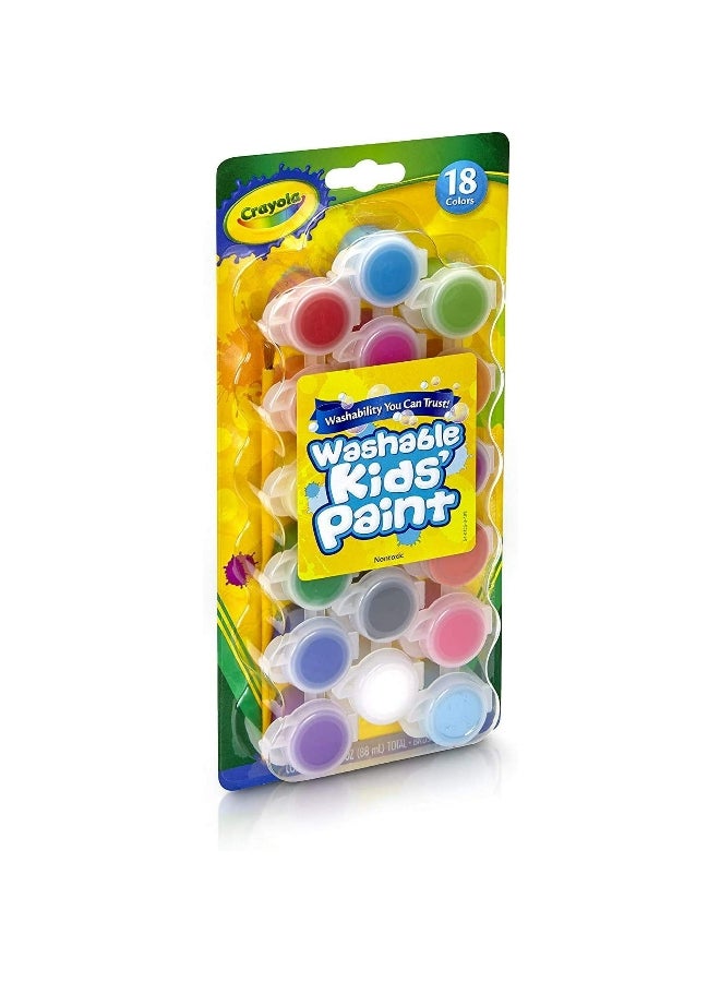Crayola Kids Washable Paint Pots with Brush Multicolour 24.13 x 11.74 x 2.7 cm CRA5401251015 - Image 2