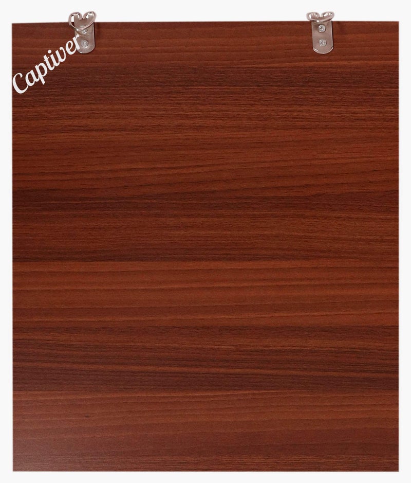 Captiver Unique Wooden Frameless Wall Hanging Decorative Mirror 28x33 CM (Teak) Women Girls Bathroom Bedroom Furniture Dressing Decorative Modern Large - Image 5