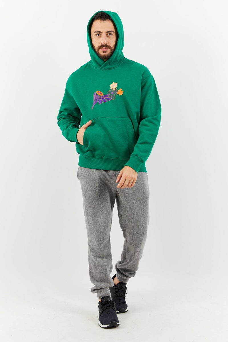 PUMA Men Sportswear Fit Hooded Long Sleeve Outdoor Sweatshirts, Green  - Image 3