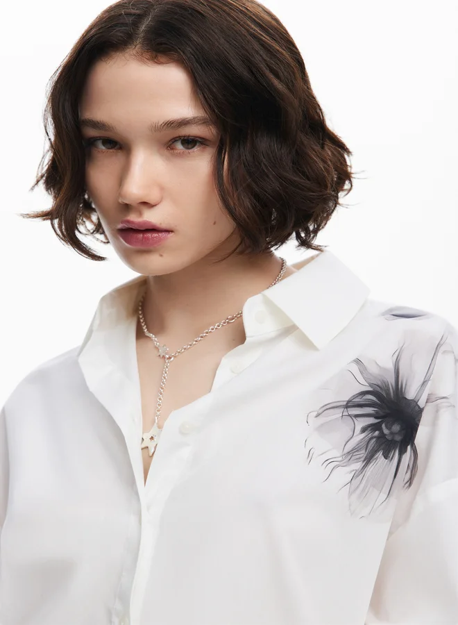 DESIGUAL Poppy print shirt