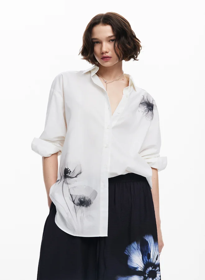 DESIGUAL Poppy print shirt