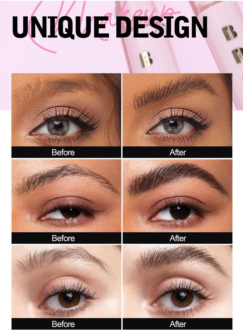 Handaiyan - Liquid Eyebrow Pencil Waterproof Long Lasting Four-Fork Natural Ultra Precise Sweat-Proof Non-Marking New Formula Longwear Brow Tint Brown - Image 1
