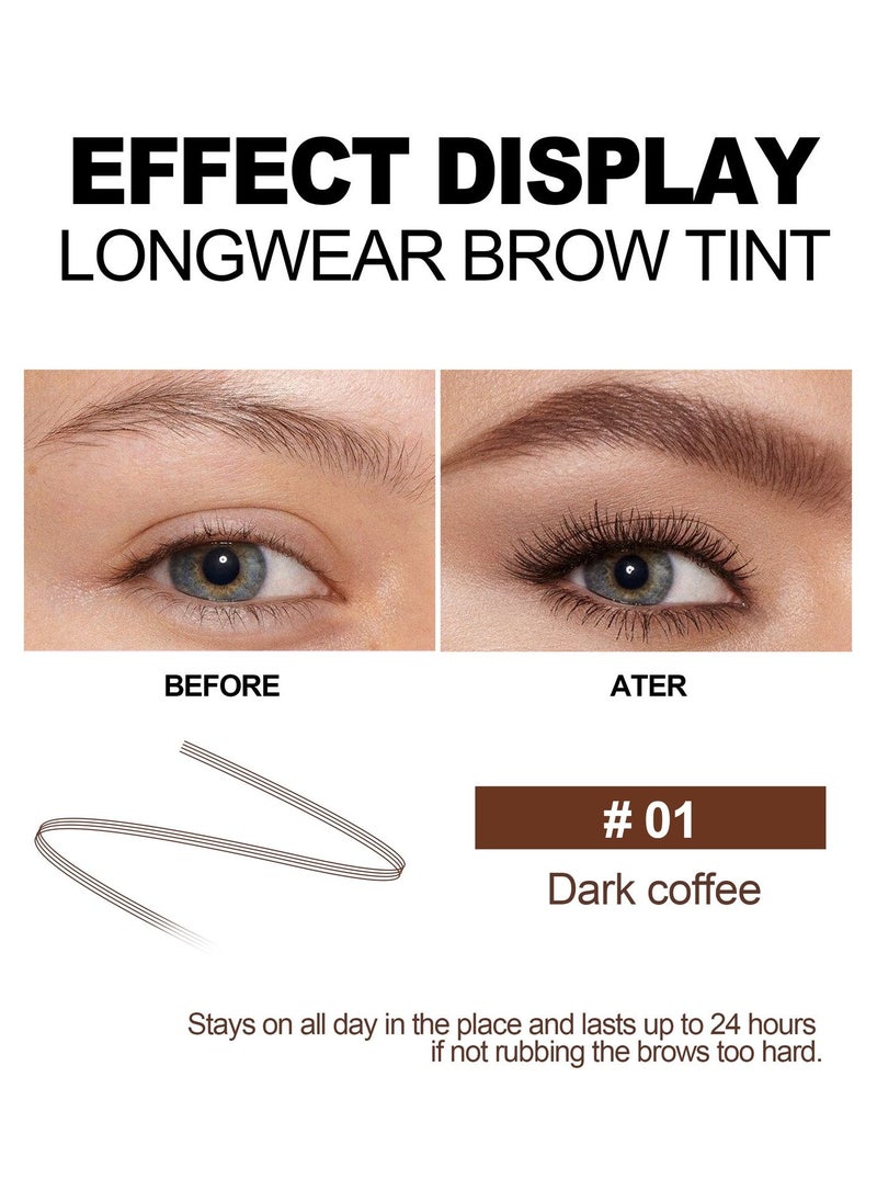 Handaiyan - Liquid Eyebrow Pencil Waterproof Long Lasting Four-Fork Natural Ultra Precise Sweat-Proof Non-Marking New Formula Longwear Brow Tint Brown - Image 1