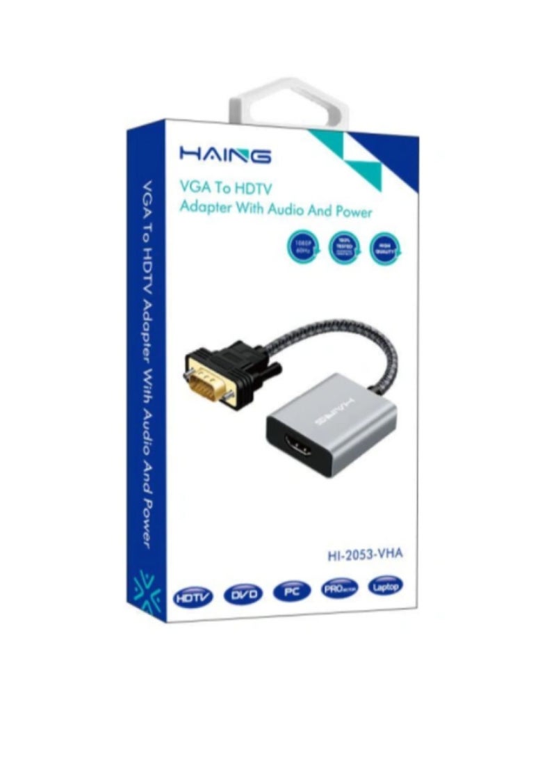 Haing VGA To HDTV Adapter With Audio And Power - Image 1