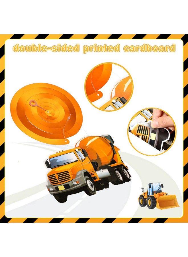 Blulu 30 Pieces Construction Birthday Party Supplies Construction Party Decoration Zone Party Hanging Swirl Traffic Zone Theme Streamers Kids Boy Construction Truck Party Foil Swirls Decorations (Cute) - Image 5