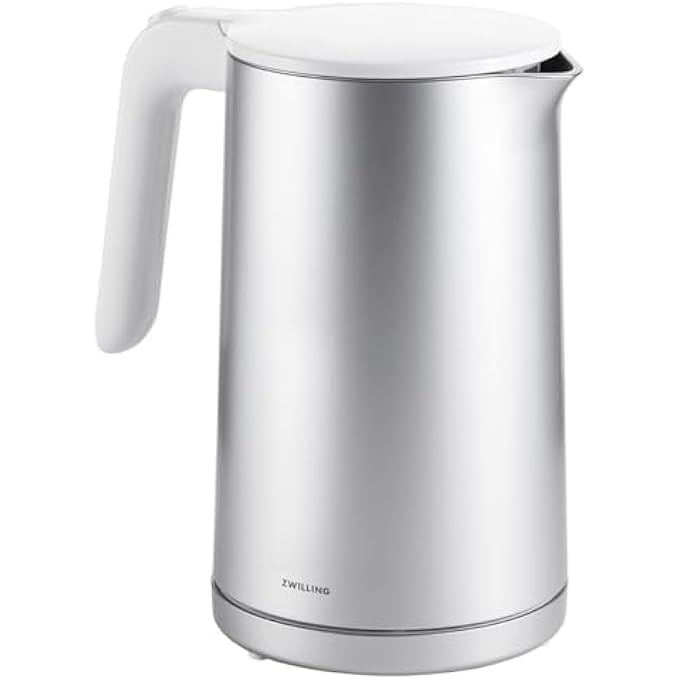 Zwilling Enfinigy Kettle 15L Silver 1850 Watts Dual Wall Plastic Body Automatic ShutOff Stainless Steel Interior 360 Docking Base2 Year Warranty - Image 1