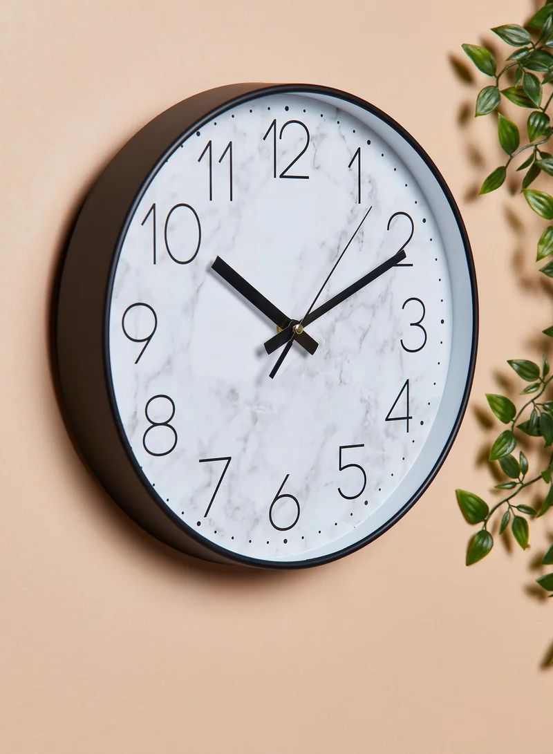 AURORA Marble Print Wall Clock