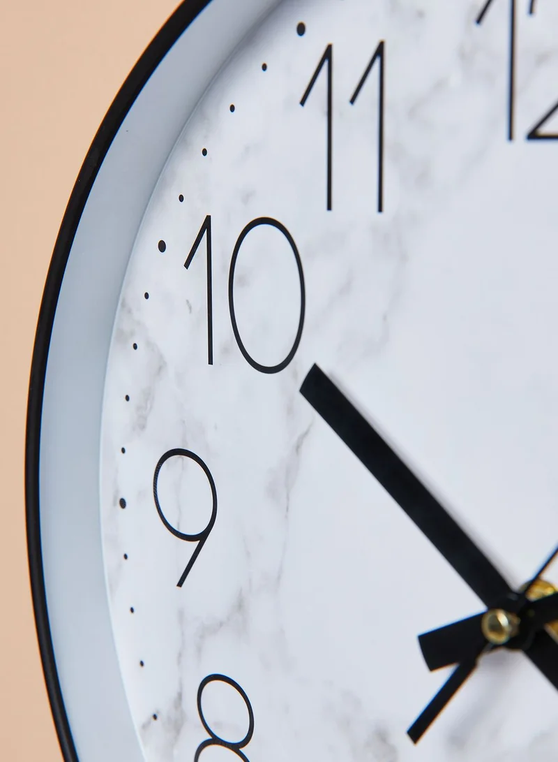 AURORA Marble Print Wall Clock