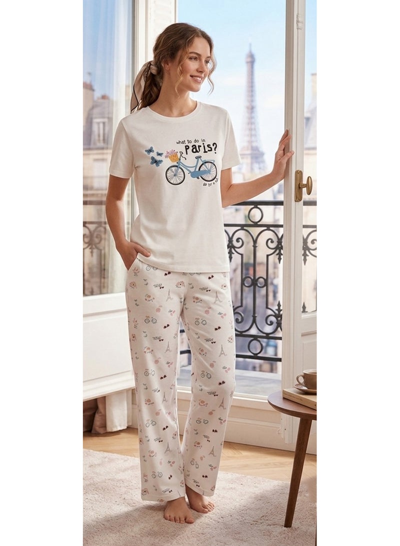 Carina Paris Graphic Print Pyjama Set - Image 1