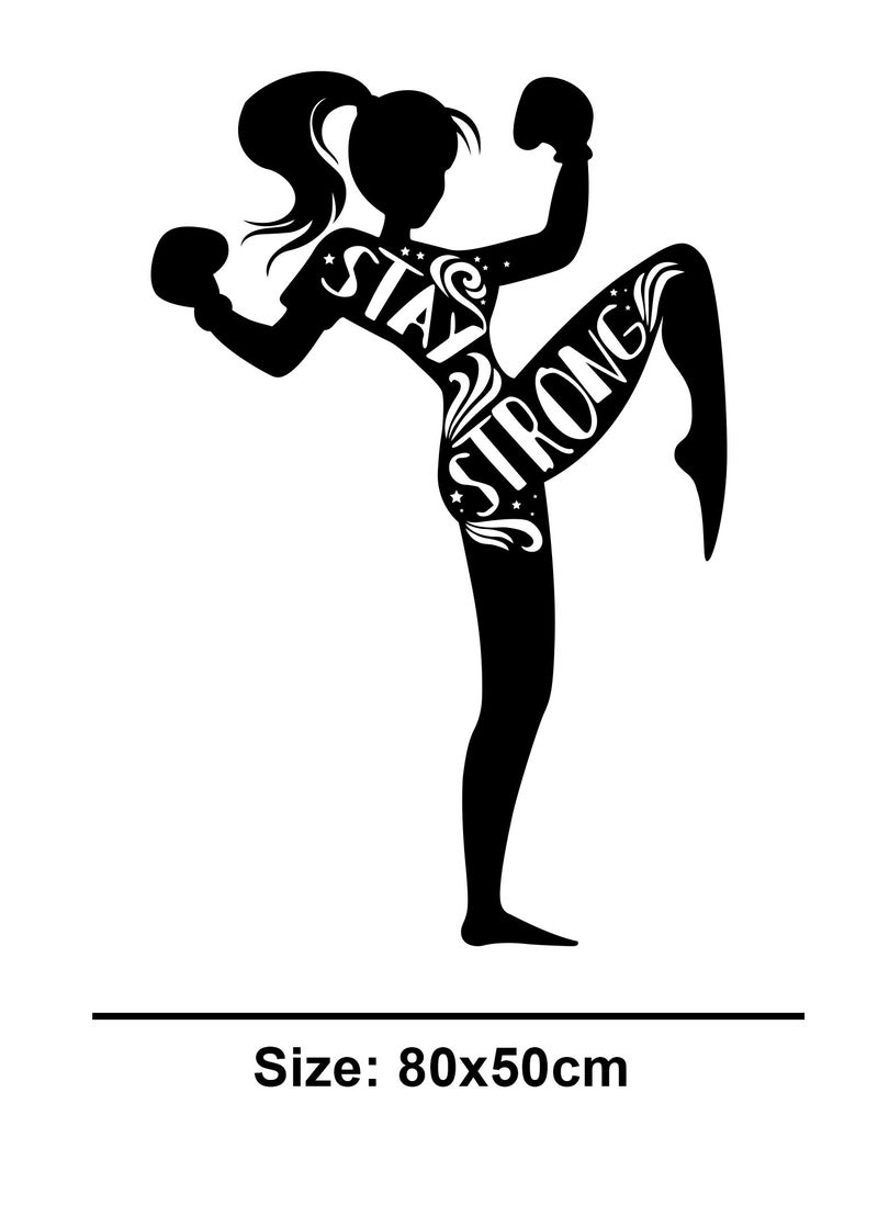 Spoil Your Wall Stay Strong Kick Boxing Gym Quote  Wall Decal - Wall Arts Home Décor - Wall Sticker, 80x50 cm by Spoil Your Wall  - Image 3