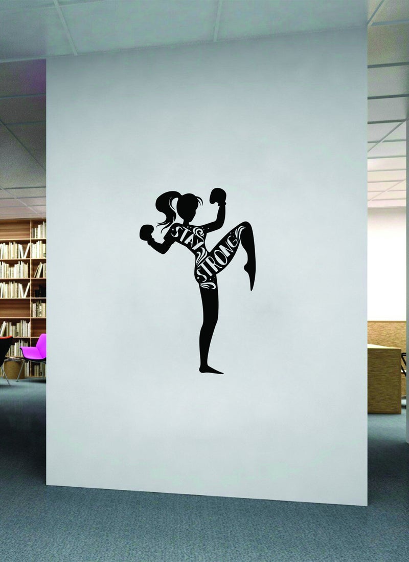 Spoil Your Wall Stay Strong Kick Boxing Gym Quote  Wall Decal - Wall Arts Home Décor - Wall Sticker, 80x50 cm by Spoil Your Wall  - Image 2