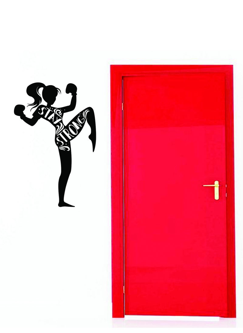 Spoil Your Wall Stay Strong Kick Boxing Gym Quote  Wall Decal - Wall Arts Home Décor - Wall Sticker, 80x50 cm by Spoil Your Wall  - Image 4