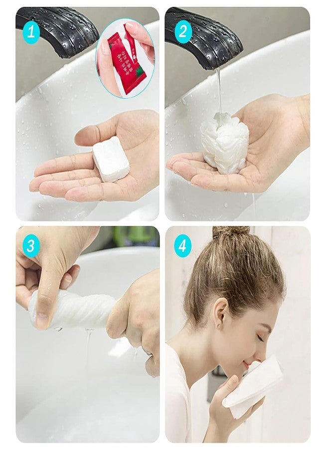 DIKSUL Magic Tablet Towel, big Disposable Pure Cotton Compressed Portable Travel Friendly Facial Towel Water Wet Wipe Washcloth Napkin Moistened Tissues -(PACK OF 20) - Image 4