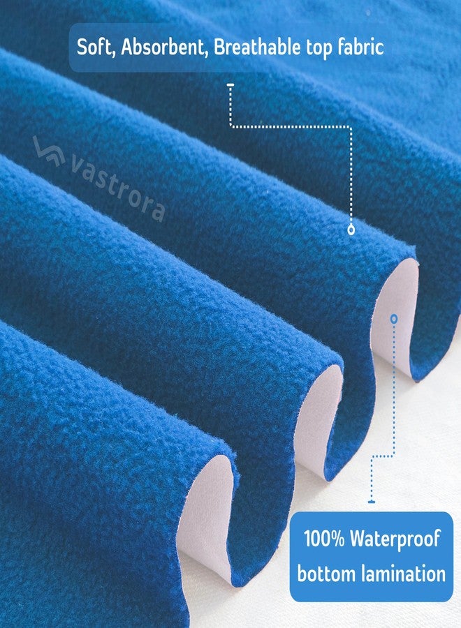 Vastrora Reusable Waterproof Dry Sheet for Baby & Adults | Extra Absorbent Urine Sheet, Quick Dry Soft Breathable Fleece Rubber Sheet Alternative | Bed Wetting Mat (Pack of 2 | Medium | 100x70 cm) - Image 2
