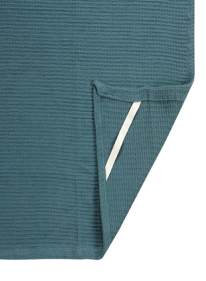 ACCENTHOME 100% Cotton Waffle Weave Kitchen Towel Set of 4 Super Soft Absorbent Tea Towels | Durable Cleaning Dish Cloths Perfect for Mess & Quick Drying Dishes Rags 18x26 inches in Teal Color - Image 5