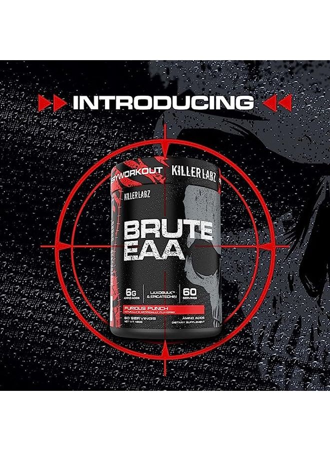 KILLER LABZ Brute EAA | 6g Amino Acids | Laxobulk & Epicatechin | 60 Servings (Rest in Peach) - Image 2