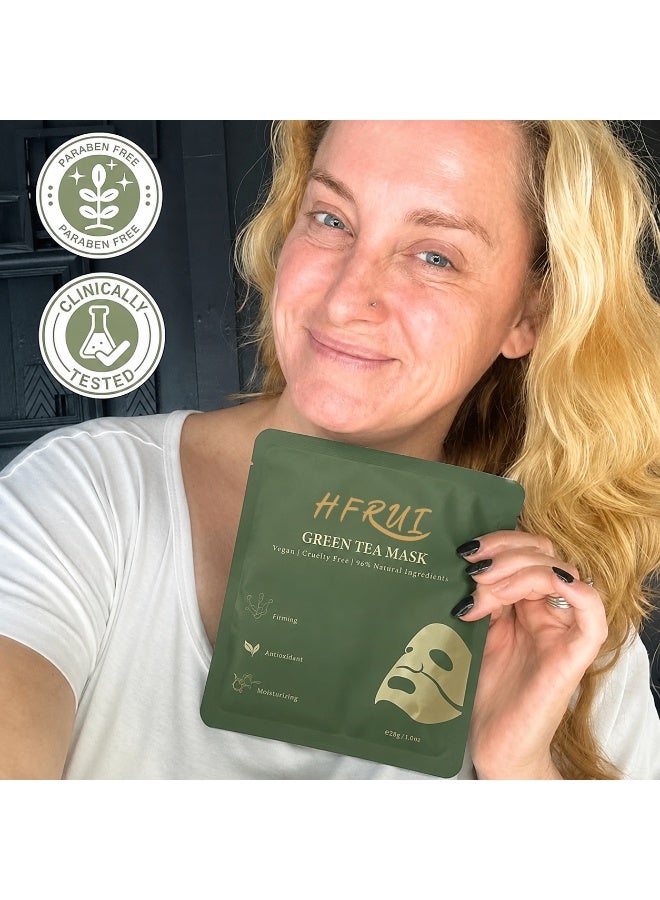 HFRUI  Green Tea Mask – Calming Peel Off Mask for Face – tea polyphenols-Deep Cleansing & Hydrating Green Tea Facial Mask for Smooth, Radiant Skin (4 units) - Image 5