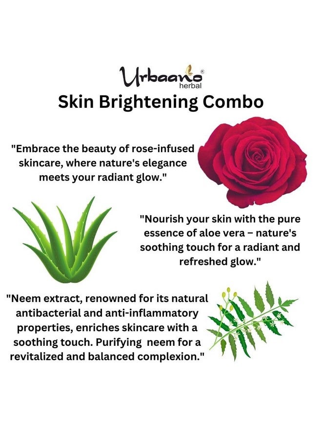 Urbaano herbal Pure Neem Extract, Rose Extract And Aloe Vera Extract Natural Ingredient For Making Diy Skin, Hair & Body Care Products 100Ml Each (100Ml X 3) - Image 3