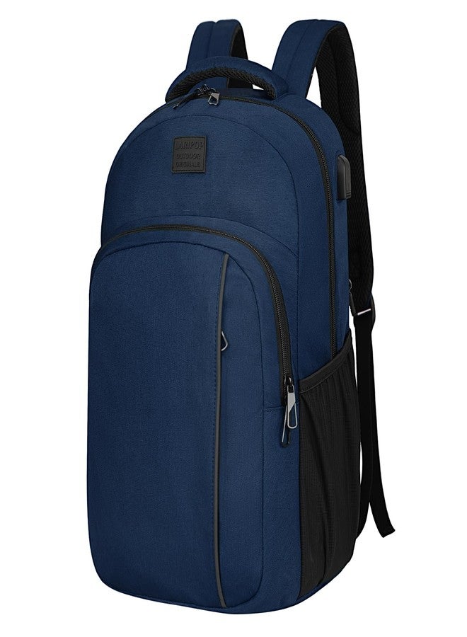 LARIPOP Travel Laptop Backpack,15.6 Inch Business Laptop backpack for Men Women with USB Charging Port,Laptopack Weekender, Dark Blue, 15.6inch - Image 1