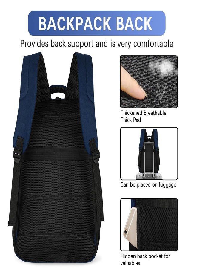 LARIPOP Travel Laptop Backpack,15.6 Inch Business Laptop backpack for Men Women with USB Charging Port,Laptopack Weekender, Dark Blue, 15.6inch - Image 5