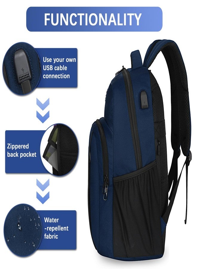 LARIPOP Travel Laptop Backpack,15.6 Inch Business Laptop backpack for Men Women with USB Charging Port,Laptopack Weekender, Dark Blue, 15.6inch - Image 4